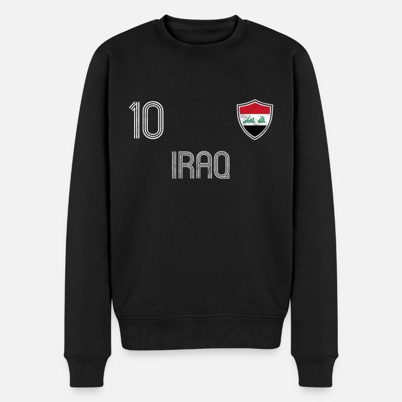 Irak Fußball Mannschaft - Männer Premium Bio Pullover - Schwarz