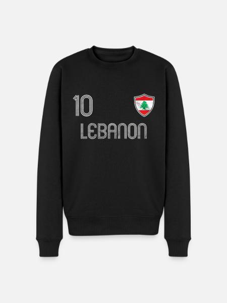 Libanon Fußball Mannschaft - Männer Premium Bio Pullover - Schwarz