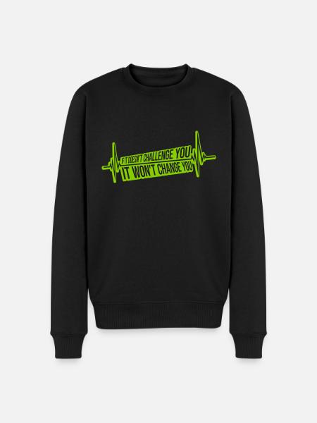 Workout Fitness Motivation Quote - Men's Premium Organic Jumper - black