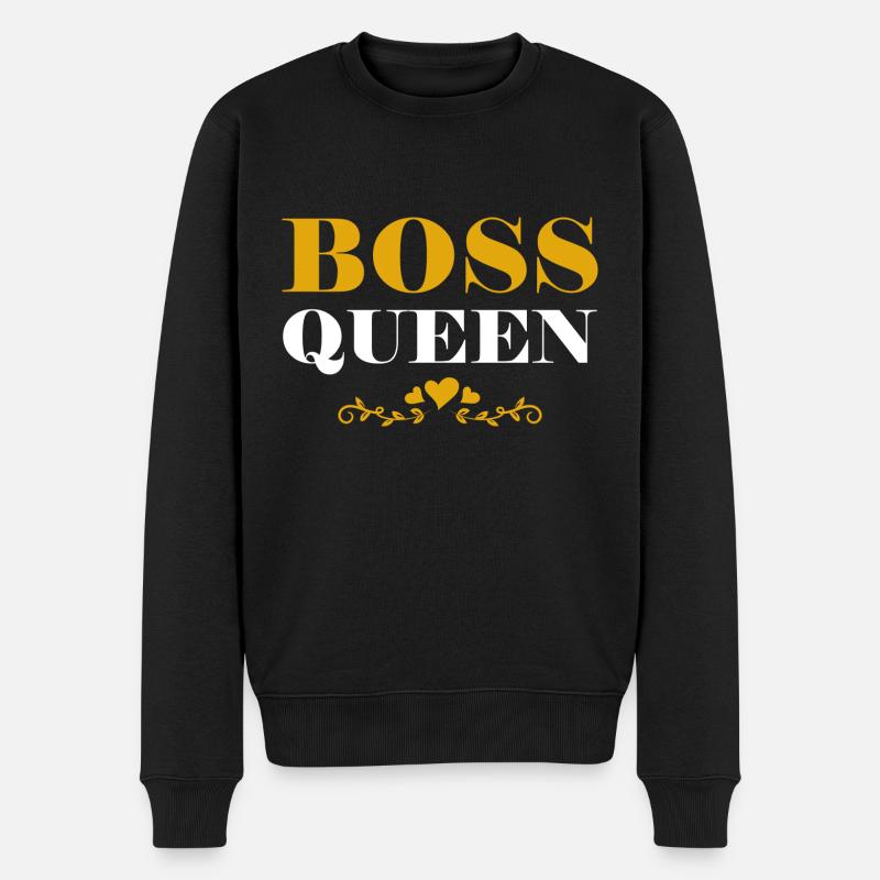 Boss Queen Lady Damen Geschenk - Männer Premium Bio Pullover - Schwarz