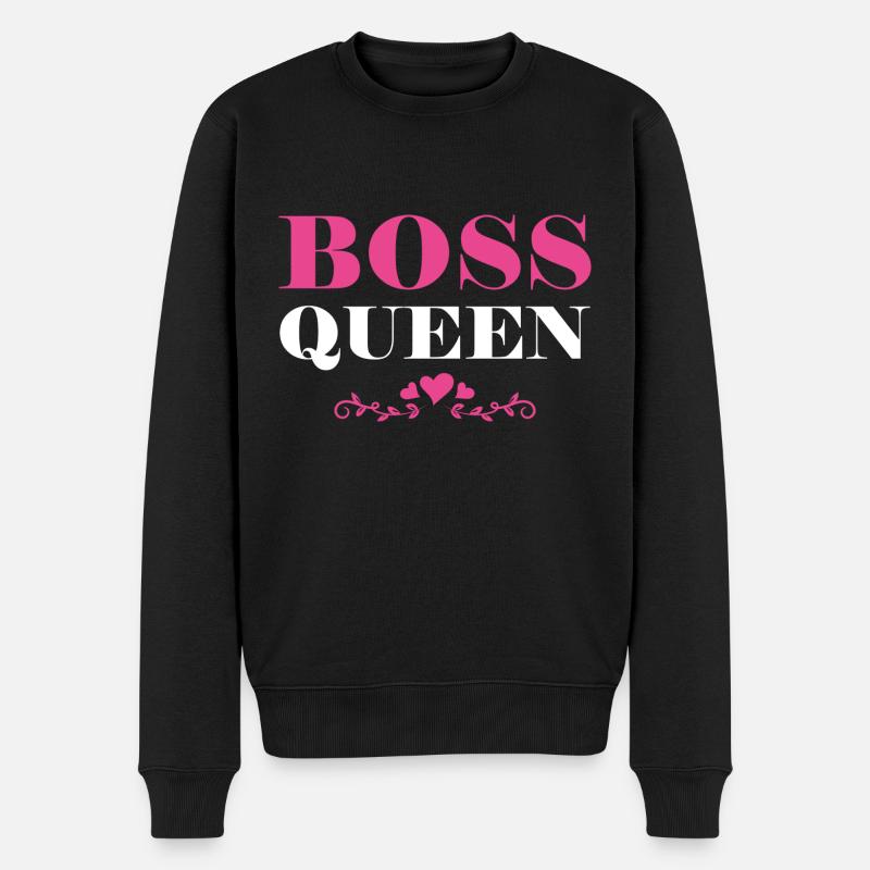 Boss Queen Lady Ladies Cadeau - Pull Premium bio Homme - noir