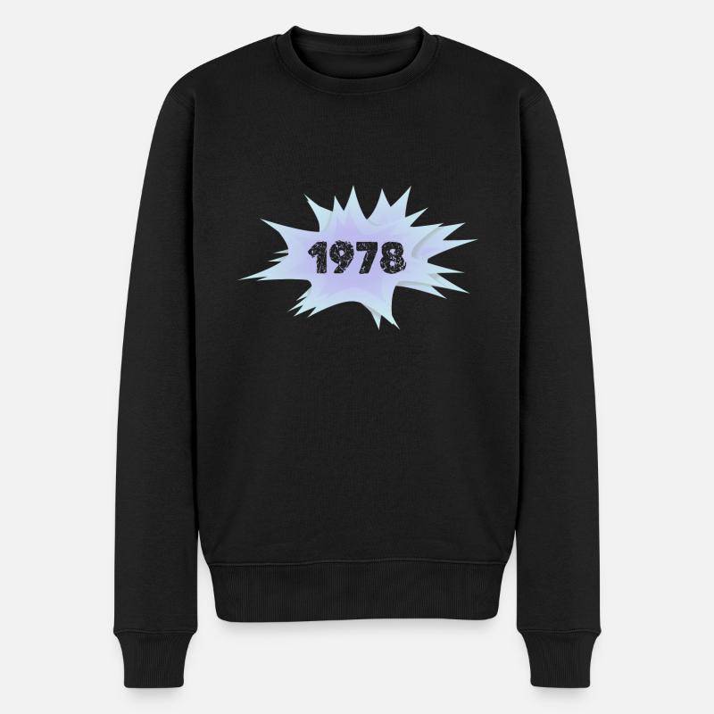Witzig 1978 - Männer Premium Bio Pullover - Schwarz