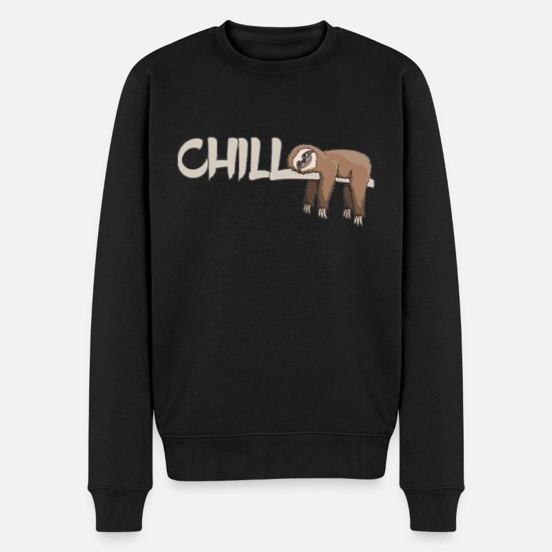 Chillen - Männer Premium Bio Pullover - Schwarz