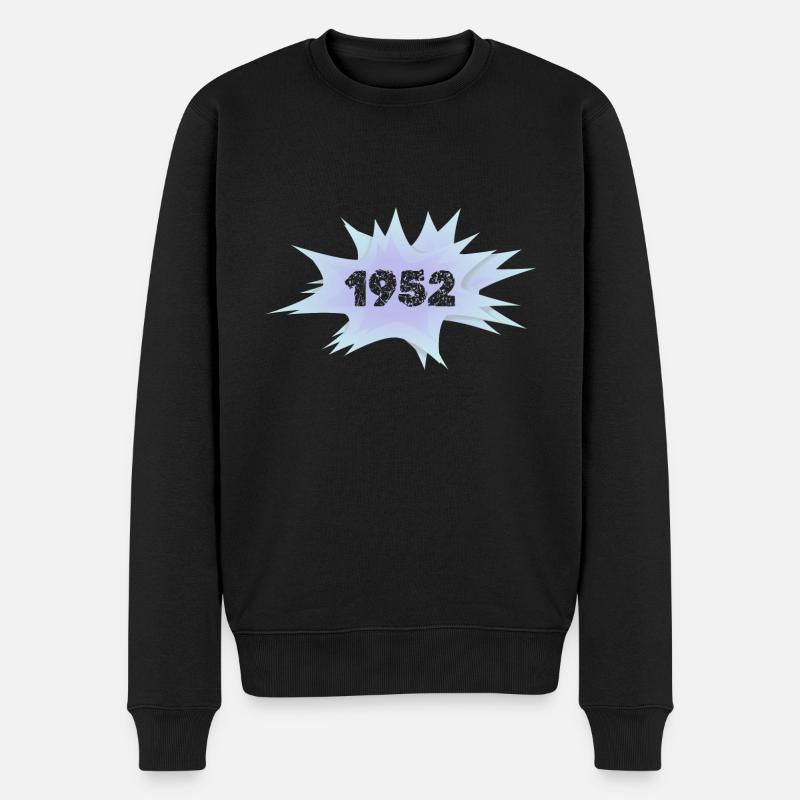 Sprechblase 1952 - Männer Premium Bio Pullover - Schwarz