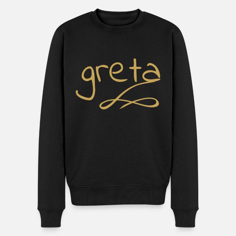 Prénom pour greta greta comme - Pull Premium bio Homme - noir