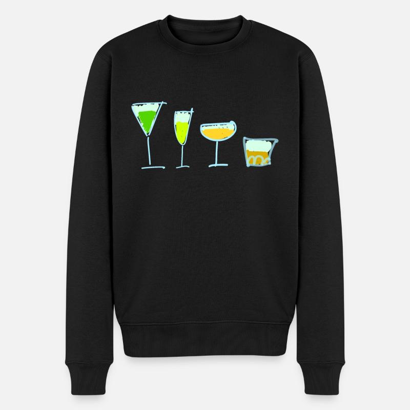 Getränke - Männer Premium Bio Pullover - Schwarz