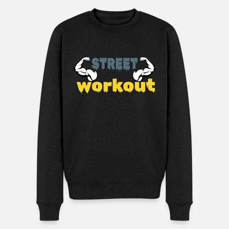Street-Workout - Männer Premium Bio Pullover - Schwarz