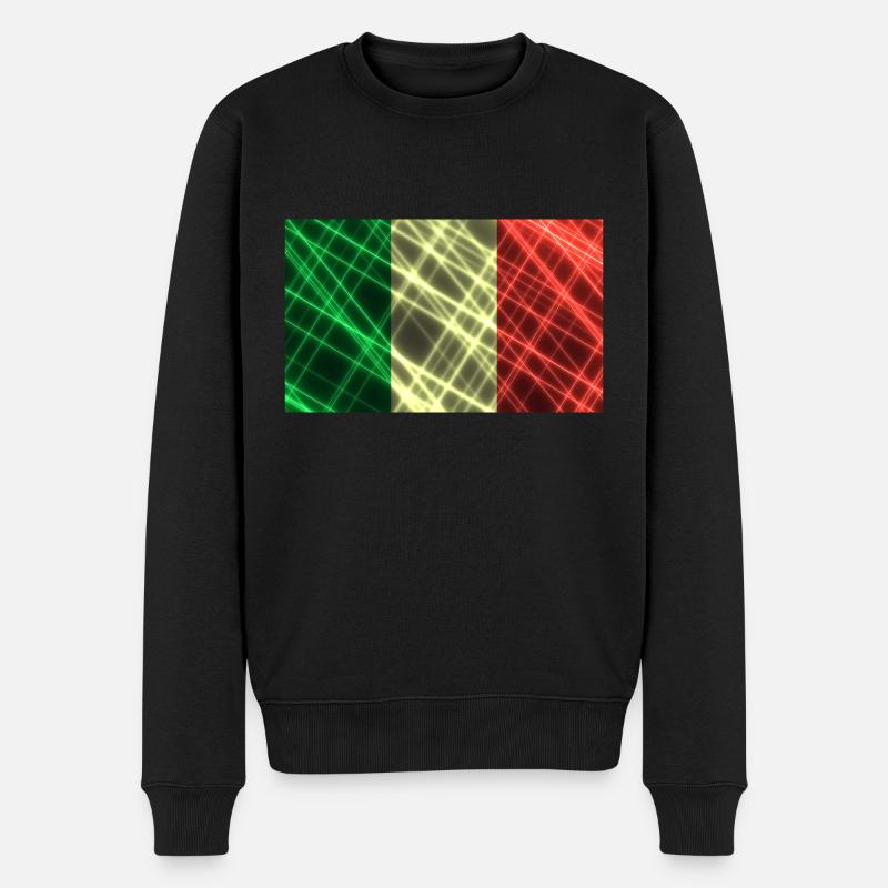 Italien - Männer Premium Bio Pullover - Schwarz