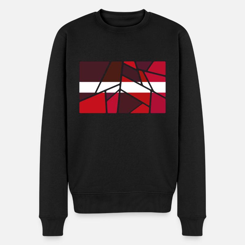 Geschenk für Lettland - Männer Premium Bio Pullover - Schwarz