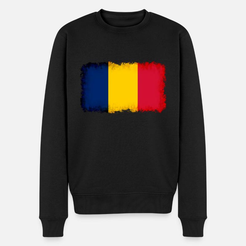 Tschad als Tschad - Männer Premium Bio Pullover - Schwarz