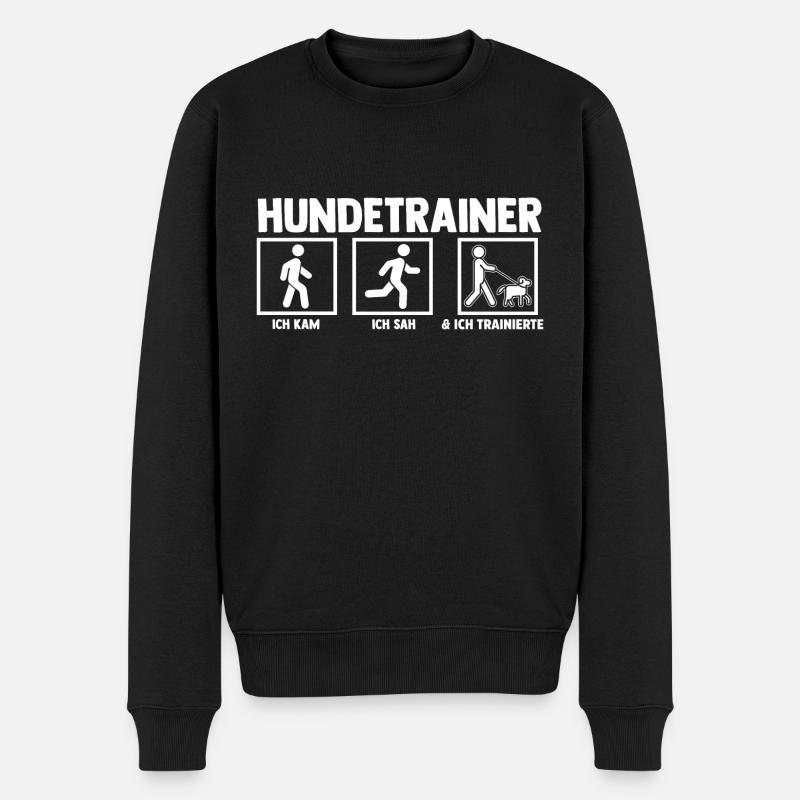 Hundetraining Hund Hundeschule Hundetrainer - Männer Premium Bio Pullover - Schwarz