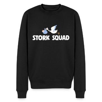 Stork Squad Labor & Delivery Nurse - Männer Premium Bio Pullover - Schwarz - Vorne - Nico (187cm)