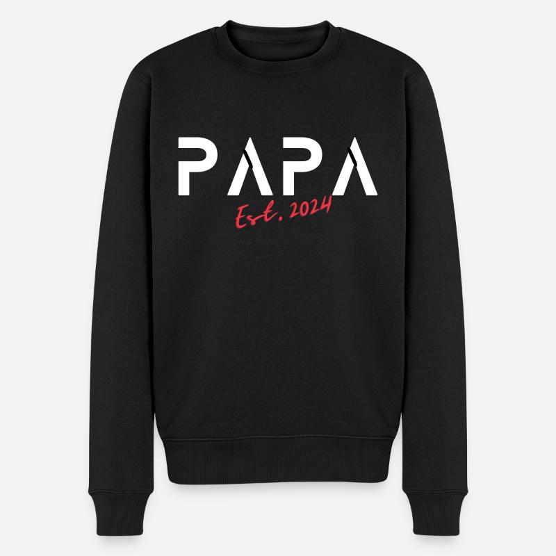 Nouveau Papa Papa Est 2024 - Pull Premium bio Homme - noir