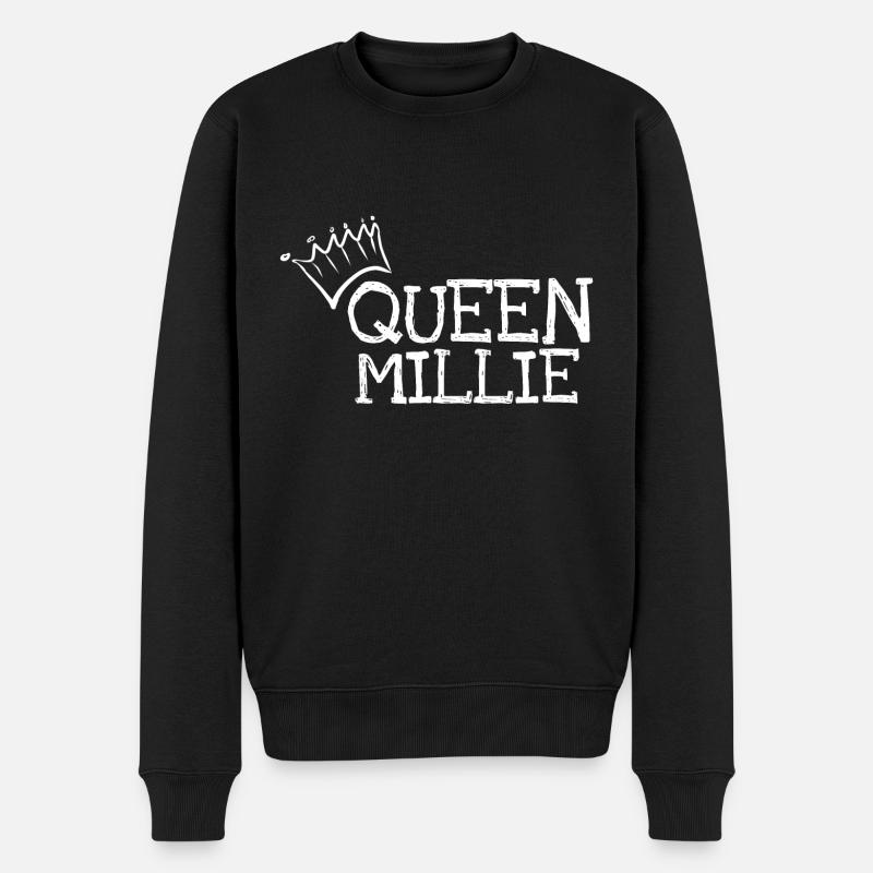 Vorname Millie - Männer Premium Bio Pullover - Schwarz