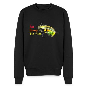 Eat Sleep Krawattenfliegen Grün Highlander - Männer Premium Bio Pullover - Schwarz - Vorne - Nico (187cm)