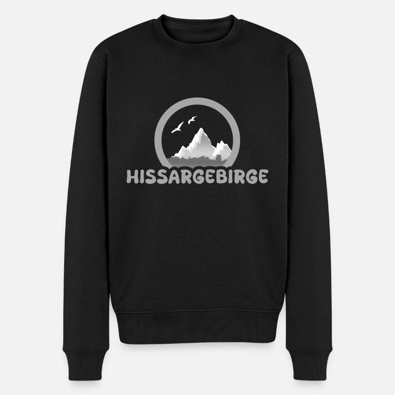 Trekking Hissargebirge - Männer Premium Bio Pullover - Schwarz