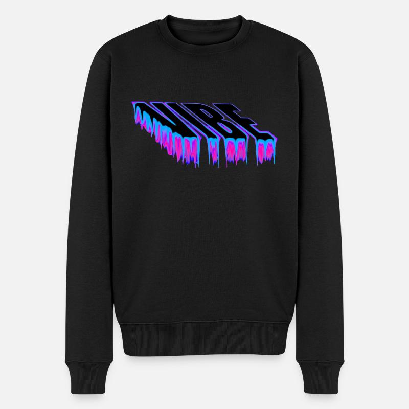 Vibe - Männer Premium Bio Pullover - Schwarz