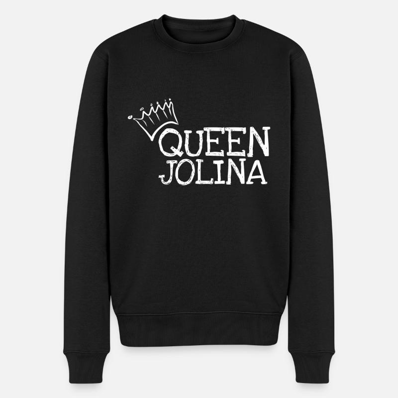 Vorname Jolina - Männer Premium Bio Pullover - Schwarz