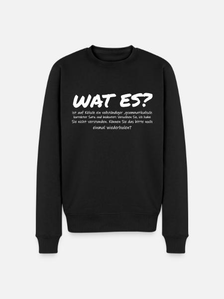 Wat es? - Männer Premium Bio Pullover - Schwarz
