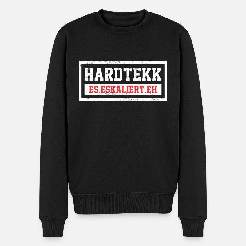 Hardtekk Rave Konzert Party Geburtstag Geschenk - Männer Premium Bio Pullover - Schwarz