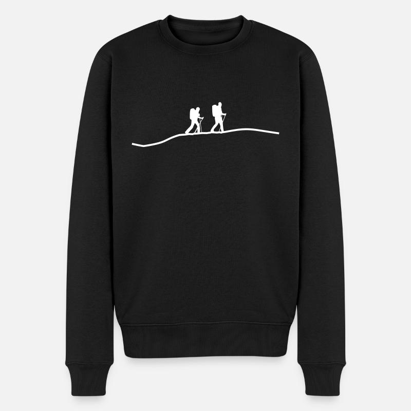 Walking - Männer Premium Bio Pullover - Schwarz