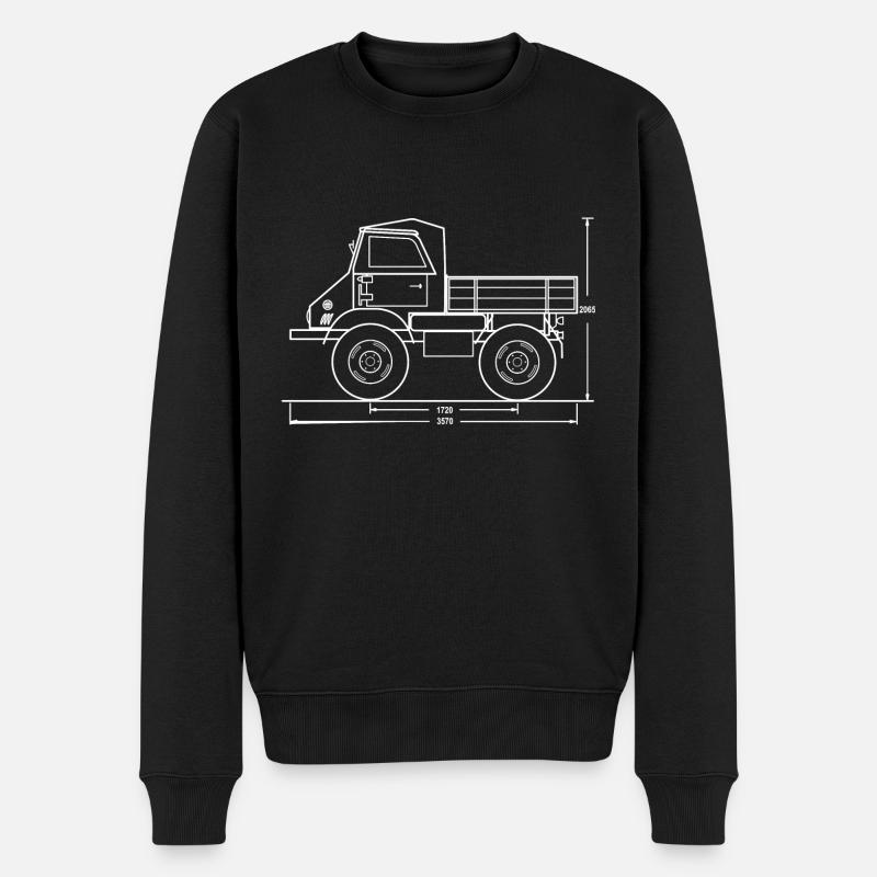 Unimog - Oldtimer - Offroad - Universal Motorgerät - Männer Premium Bio Pullover - Schwarz