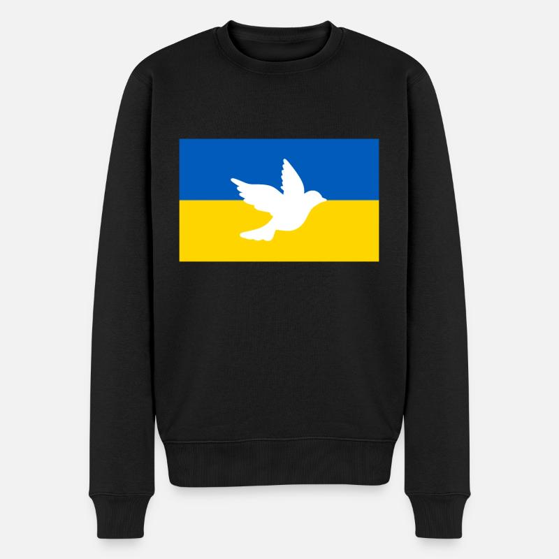 Ukraine - Männer Premium Bio Pullover - Schwarz