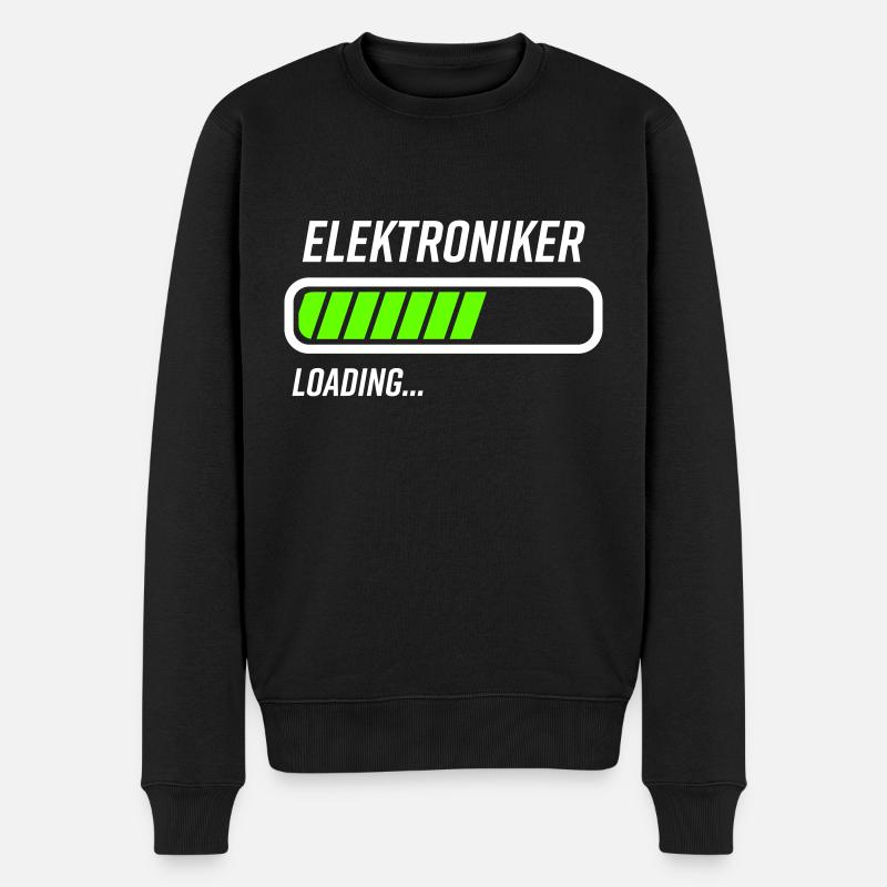 Elektroniker Loading Ladebalken - Männer Premium Bio Pullover - Schwarz