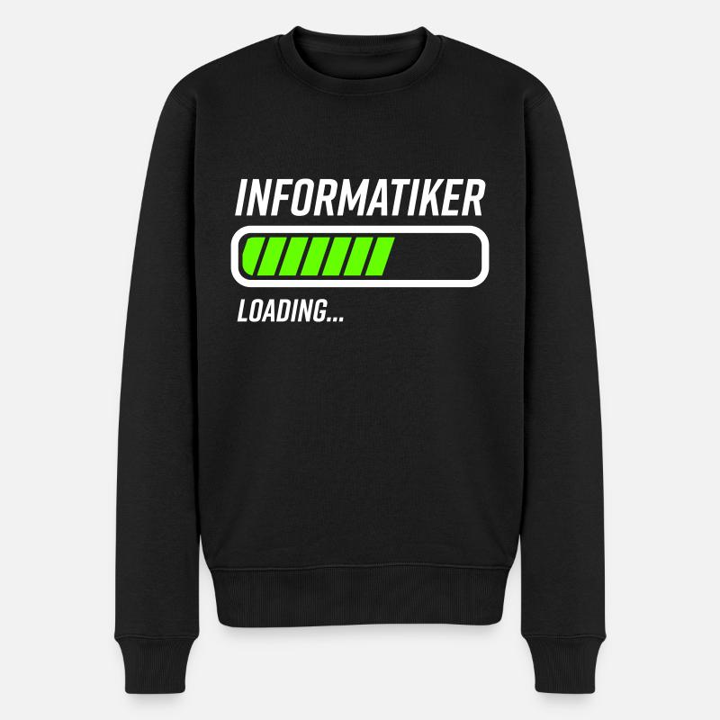 Informatiker Studium Loading Ladebalken - Männer Premium Bio Pullover - Schwarz