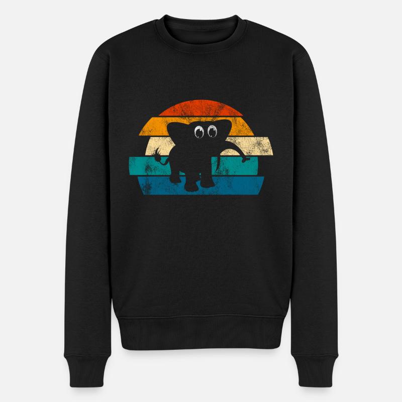 Eléphant éléphant pour enfants - Pull Premium bio Homme - noir