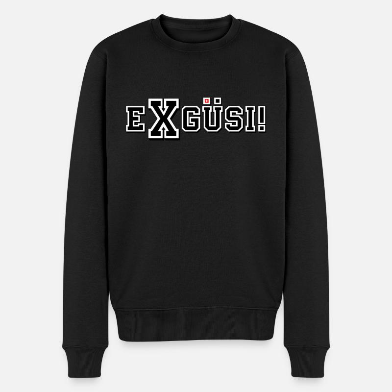 Exgüsi! - Männer Premium Bio Pullover - Schwarz
