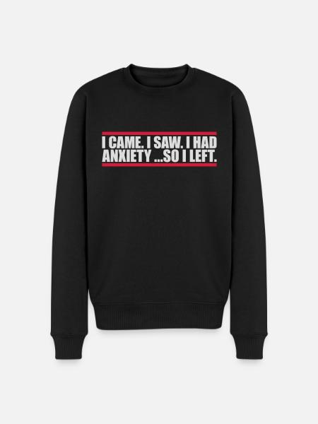 J’avais de l’anxiété en disant - Pull Premium bio Homme - noir