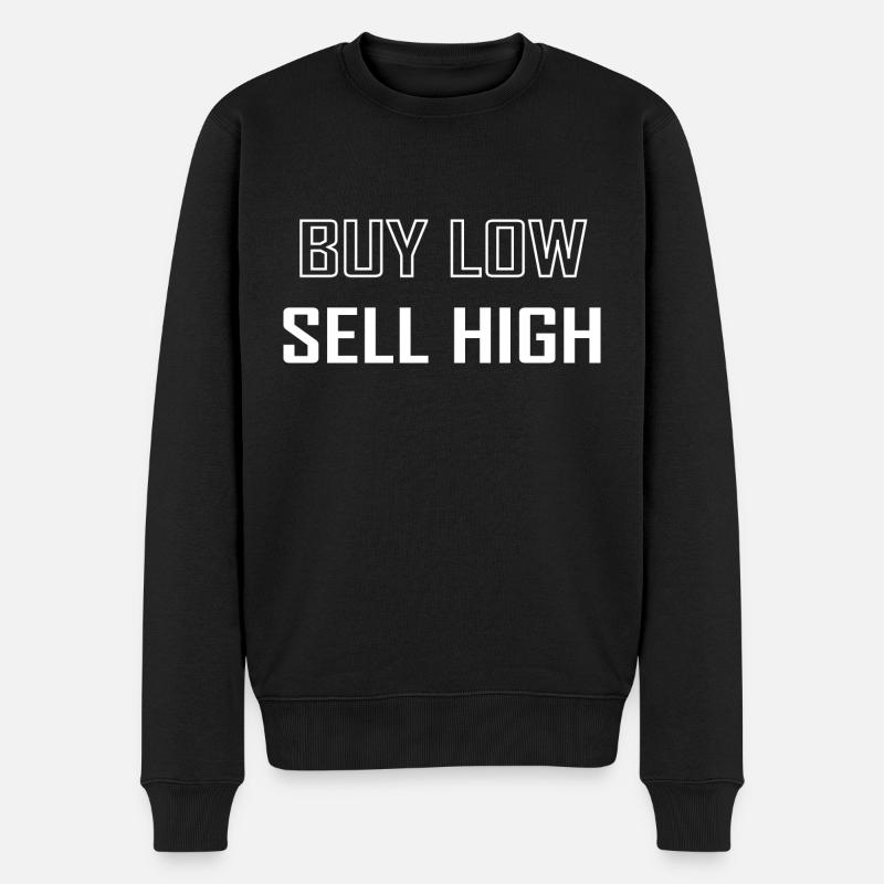 Crypto Bitcoin Trading - Männer Premium Bio Pullover - Schwarz