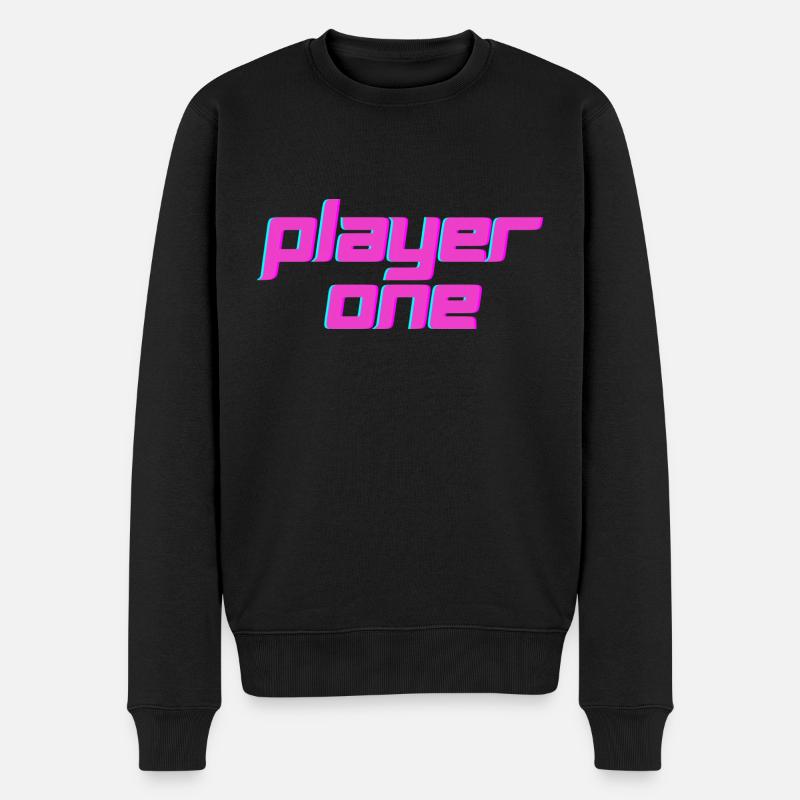 Player - Männer Premium Bio Pullover - Schwarz