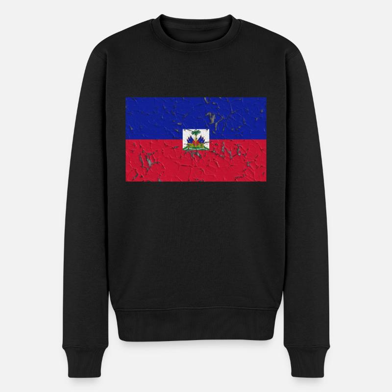 Vorname Haiti - Männer Premium Bio Pullover - Schwarz