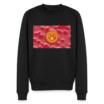 Geschenk für Kirgisistan - Männer Premium Bio Pullover - Schwarz - Vorne - Nico (187cm)