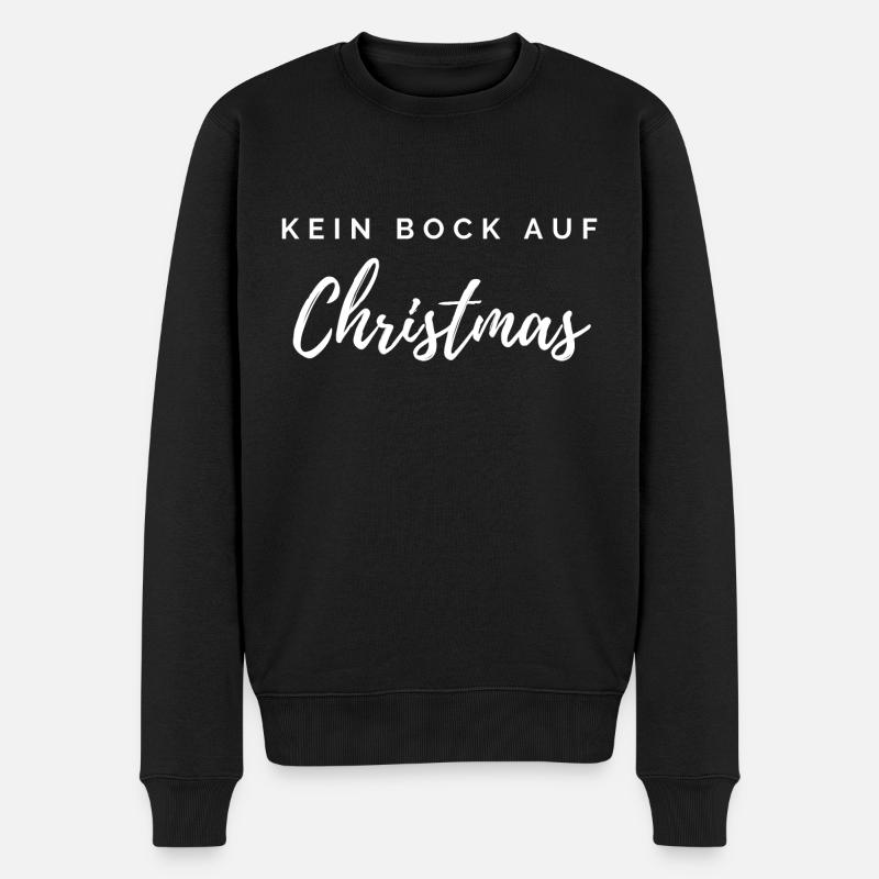 Kein Bock auf Christmas - Männer Premium Bio Pullover - Schwarz