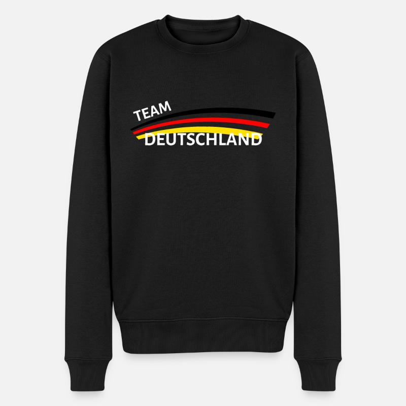 team deutschland - Männer Premium Bio Pullover - Schwarz