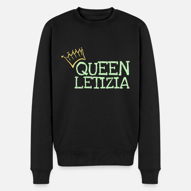 Prénom Letizia - Pull Premium bio Homme - noir