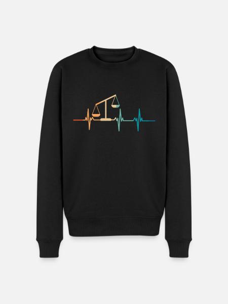 Heartbeat Balance - Men's Premium Organic Jumper - black