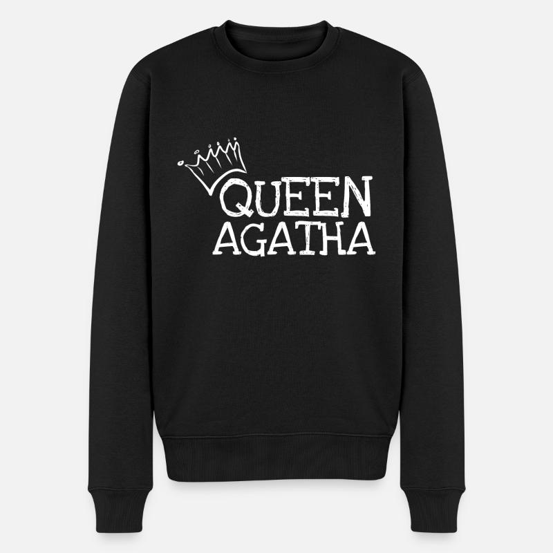 Vorname Agatha - Männer Premium Bio Pullover - Schwarz