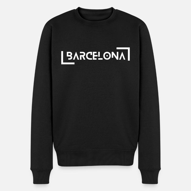 Barcelone - Pull Premium bio Homme - noir