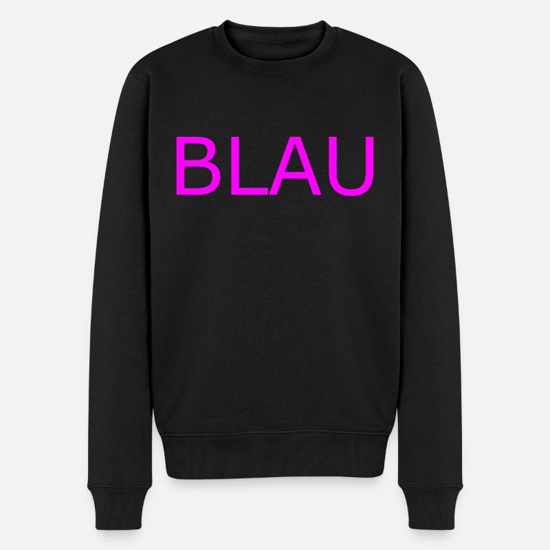 BLAU in PINK - Männer Premium Bio Pullover - Schwarz
