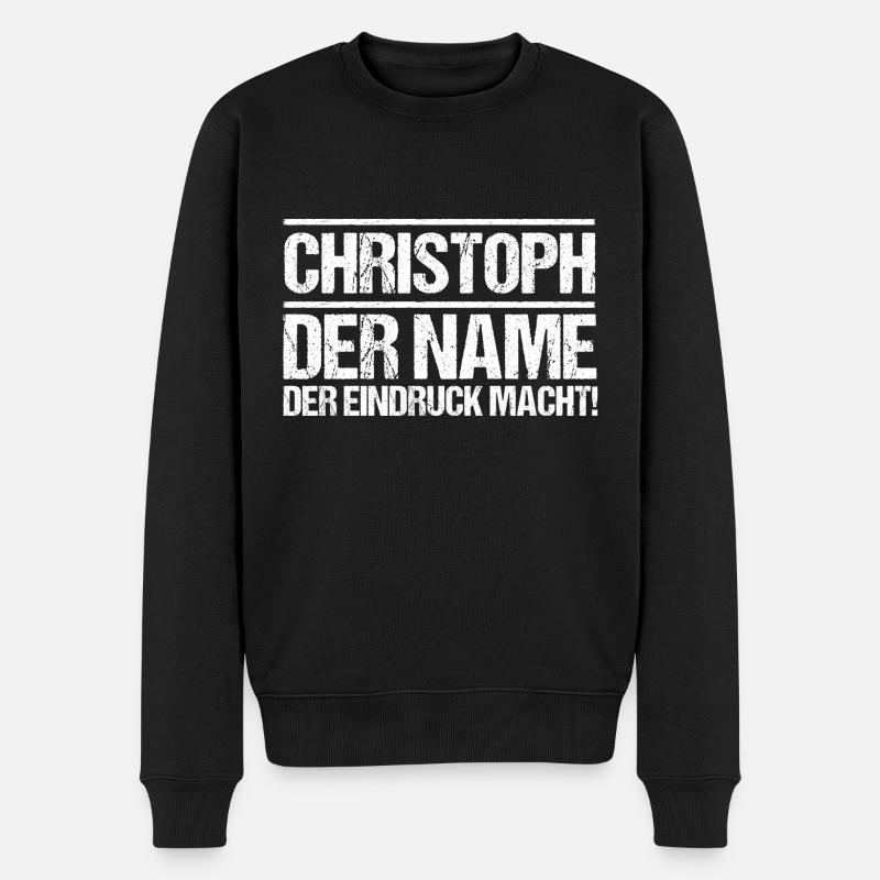 Prénom Chris Christoph - Pull Premium bio Homme - noir