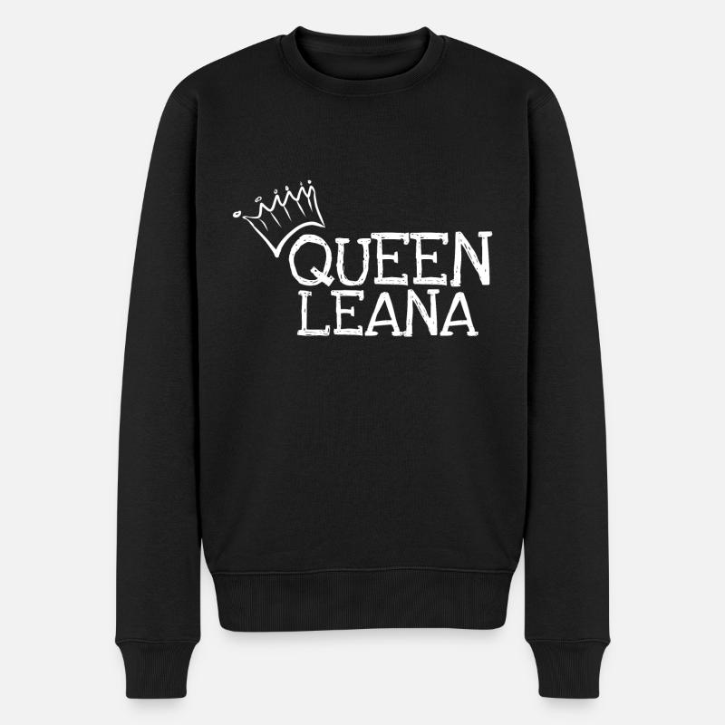 Leana als Vorname - Männer Premium Bio Pullover - Schwarz