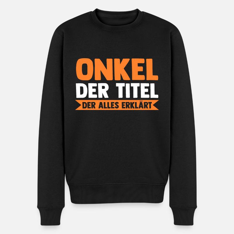 Oncle - Pull Premium bio Homme - noir