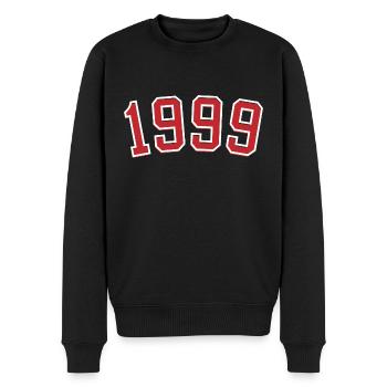 Année de naissance sport 1999 - Pull Premium bio Homme - noir - Devant - Nico (187cm)