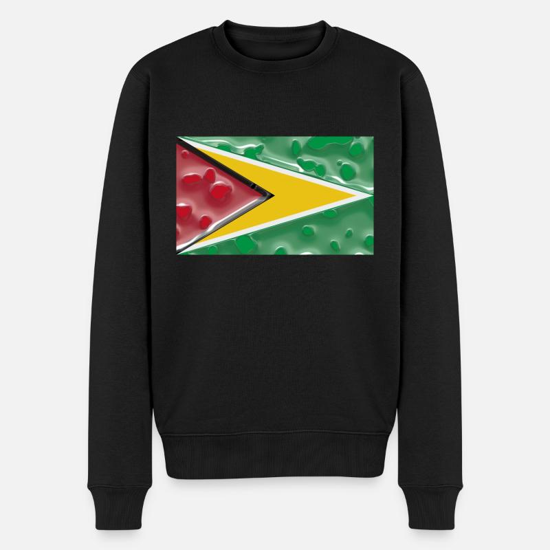 Guyana als Guyana - Männer Premium Bio Pullover - Schwarz