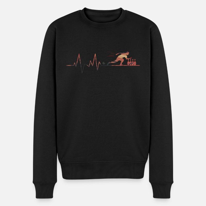 Battement de cœur de bowling - Pull Premium bio Homme - noir