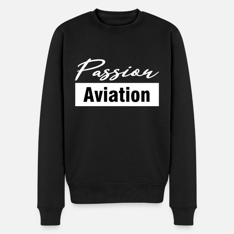 Aviation - avion - Pull Premium bio Homme - noir